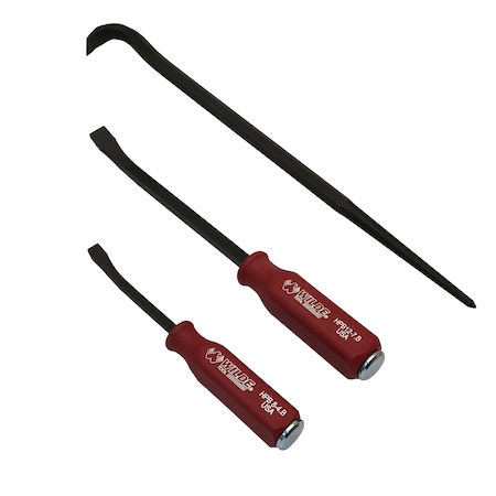 Wilde 3-PIECE PRY BAR SET (8" & 12" w/ HANDLE, 14-1/2" ANGLE) HPB 2-RH1.B/CC HC